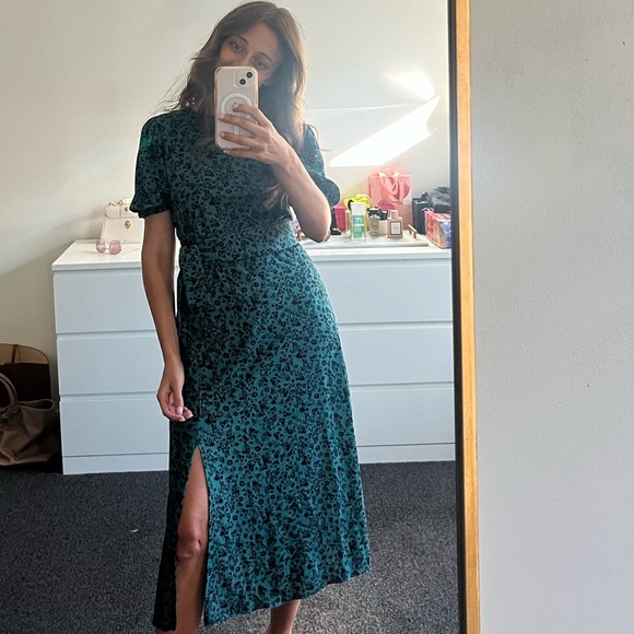 Zara puff sleeve midi dress - Picture 5 of 6